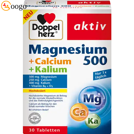 Magnesium + Calcium + Kalium 500 tablets, 30 tablets