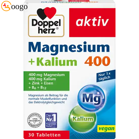 Magnesium 400 + Potassium tablets (60g, 30 tablets)