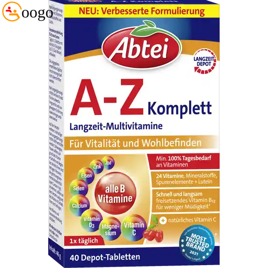 AZ Complete long-term multivitamins (46g, 40 depot tablets)