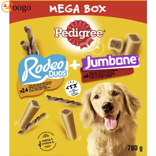 Mega Box Snacks featuring Rodeo Duos & Jumbone Giant Bones 780g