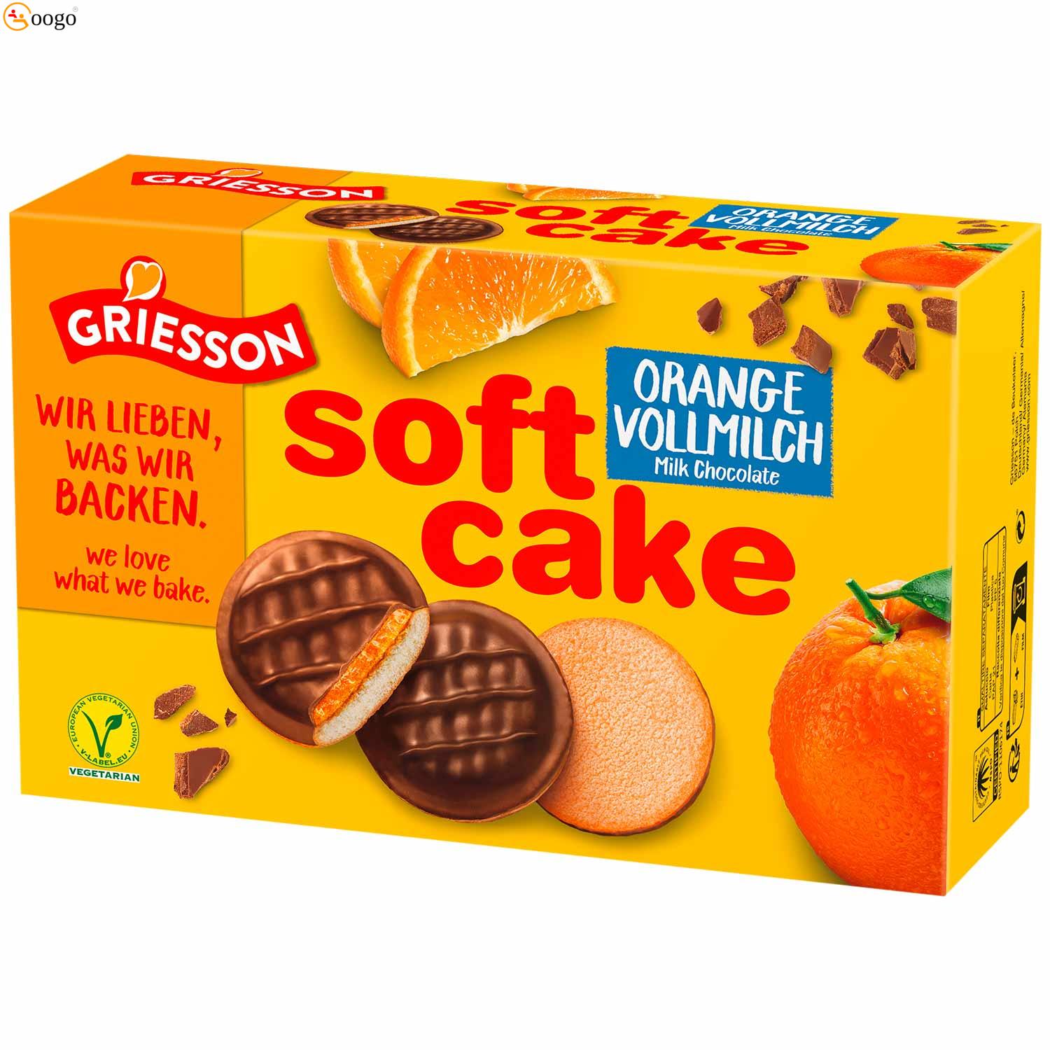 Griesson Soft Cake Orange Vollmilch 2x150g, 300g