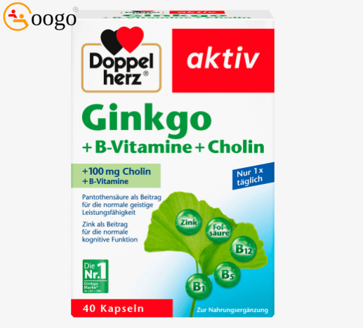 Ginkgo + B-Vitamine + Cholin Kapseln 40 St., 22,4 g